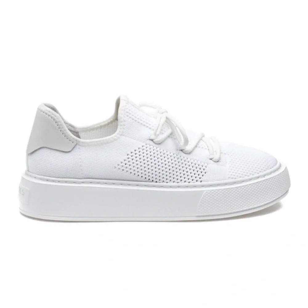 J Slides Damien White Mesh Knit Sneakers 8 Comfort Fashion